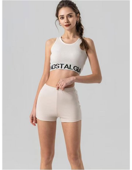 Short ciclista deportivo de cintura alta