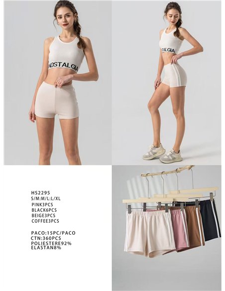 Short ciclista deportivo de cintura alta