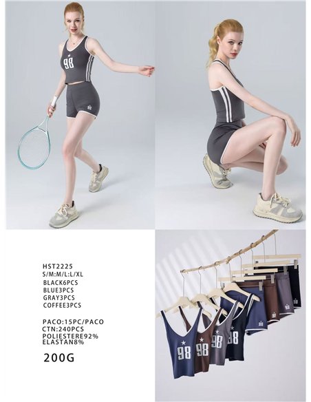 Conjunto deportivo de top y short ciclista