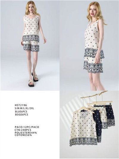 Conjunto top bordado y short 2