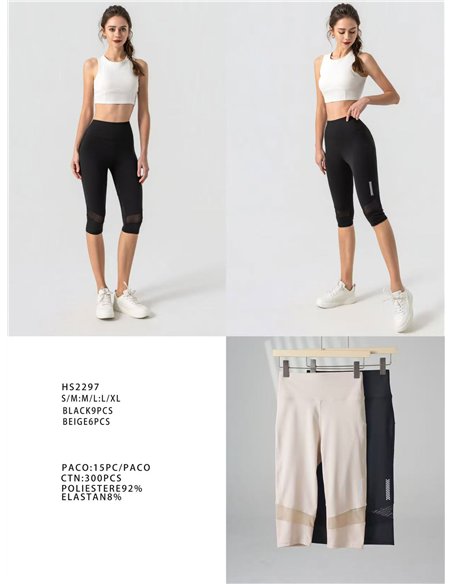 Legging capri deportivo de cintura alta