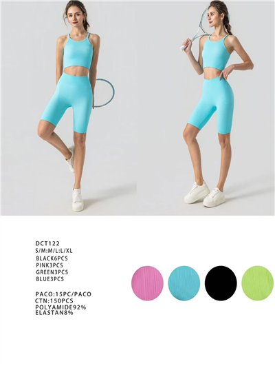 Conjunto deportivo top seamless y short ciclista 2