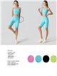 Conjunto deportivo top seamless y short ciclista