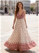 Maxikleid mit Boho-Print und überkreuztem Ausschnitt