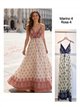 Maxikleid mit Boho-Print und überkreuztem Ausschnitt