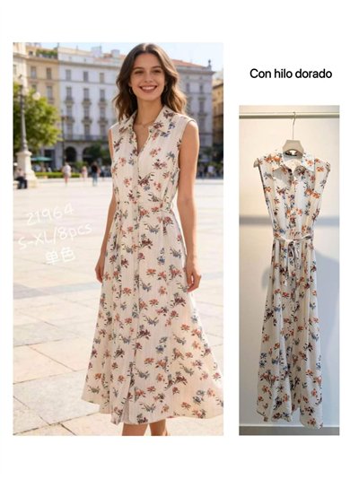 robe midi sans manches à imprimé floral 2