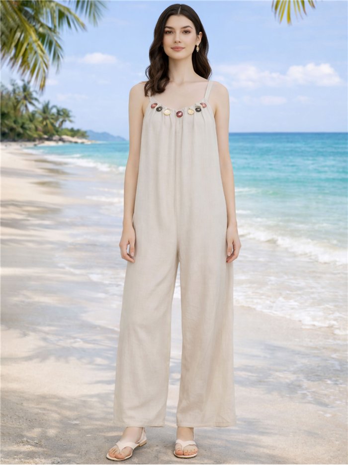 Mono palazzo de tirantes con detalle de abalorios