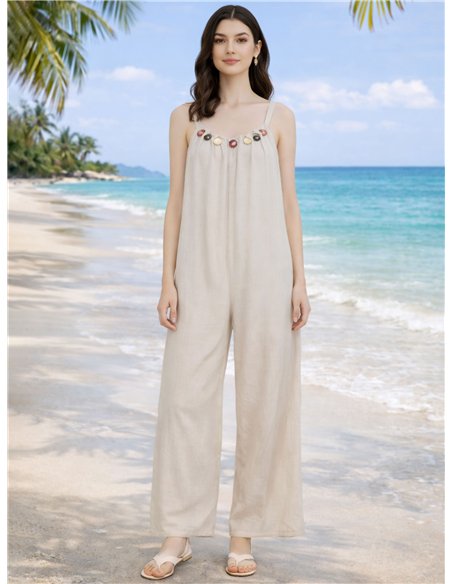 Mono palazzo de tirantes con detalle de abalorios