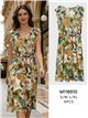 Vestido midi floral con volantes