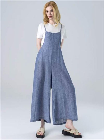 Conjunto mono culotte de tirantes con camiseta