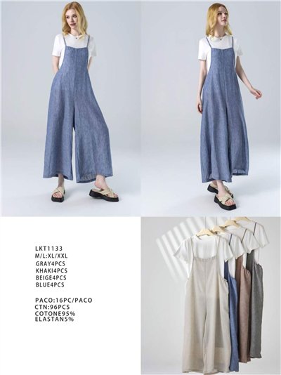 Conjunto mono culotte de tirantes con camiseta 2