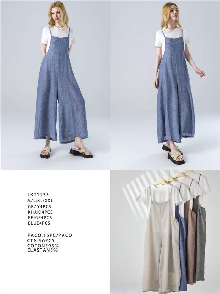 Conjunto mono culotte de tirantes con camiseta