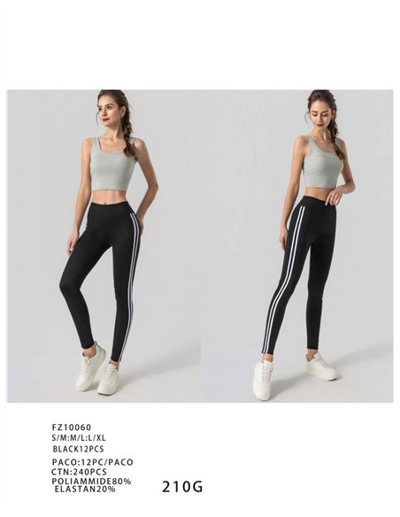 Sportleggings mit doppeltem Seitenstreifen
