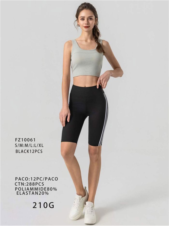 Sportliche Radlerhose mit doppeltem Seitenstreifen