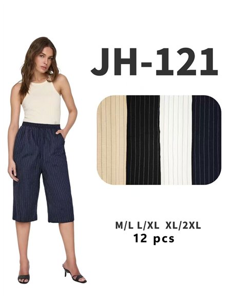 Pantalón culotte rayas