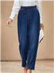 Pantalón jogger efecto denim con cintura elástica