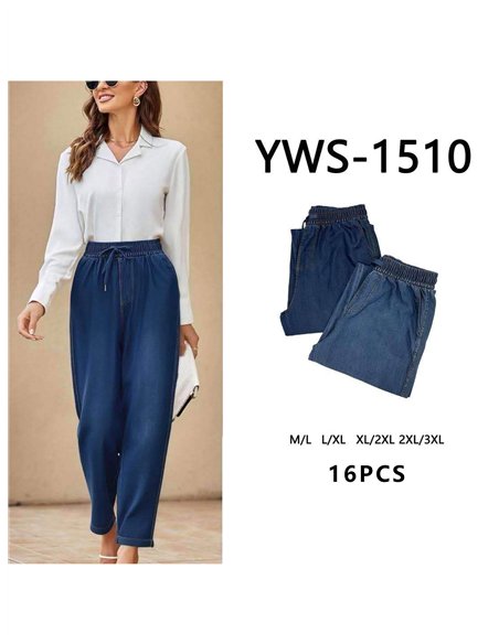 Pantalón jogger efecto denim con cintura elástica