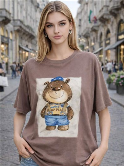 Camiseta oso con strass