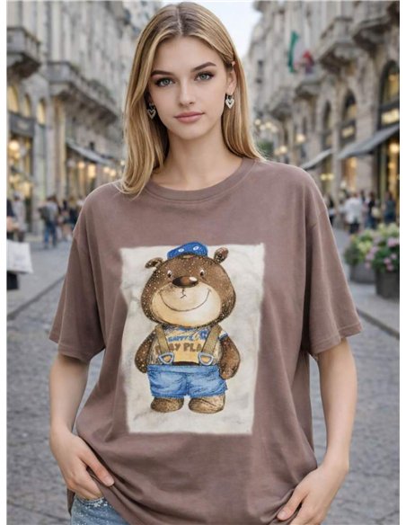 Camiseta oso con strass