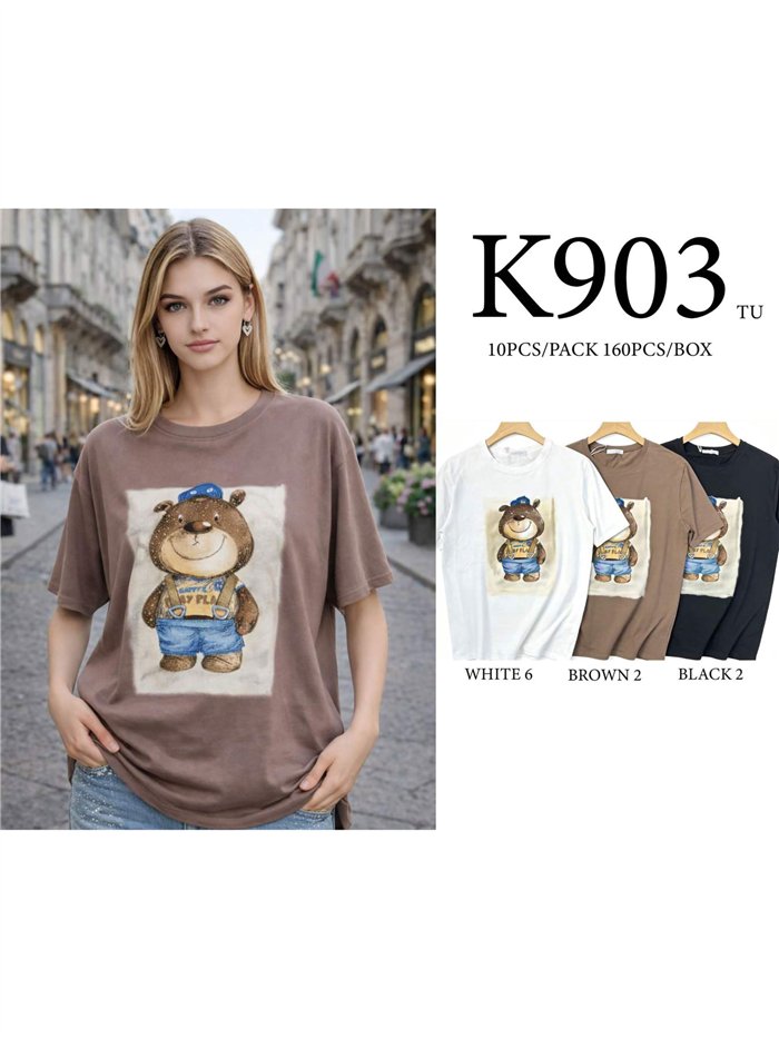 Camiseta oso con strass