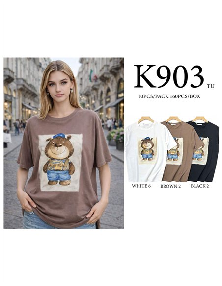 Camiseta oso con strass