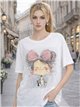 Camiseta muñeca con lazo y strass