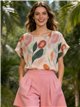 Blusa com estampa abstrata