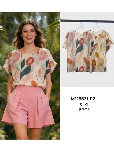 Blusa com estampa abstrata 2