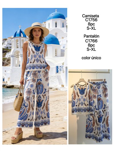 Top estampado mediterráneo 2