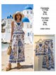 Pantalón wide leg estampado mediterráneo