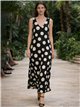 Vestido largo lunares