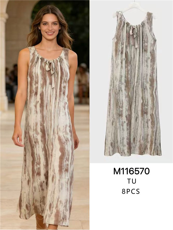 Vestido midi estampado degradado