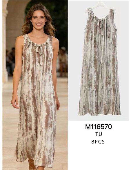 Vestido midi estampado degradado