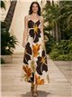 Vestido largo floral de tirantes