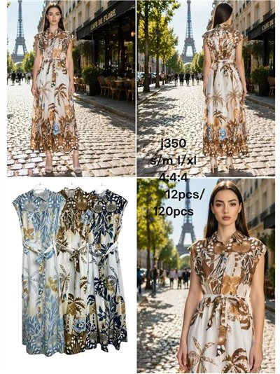 Tropical shirt maxi dress 2