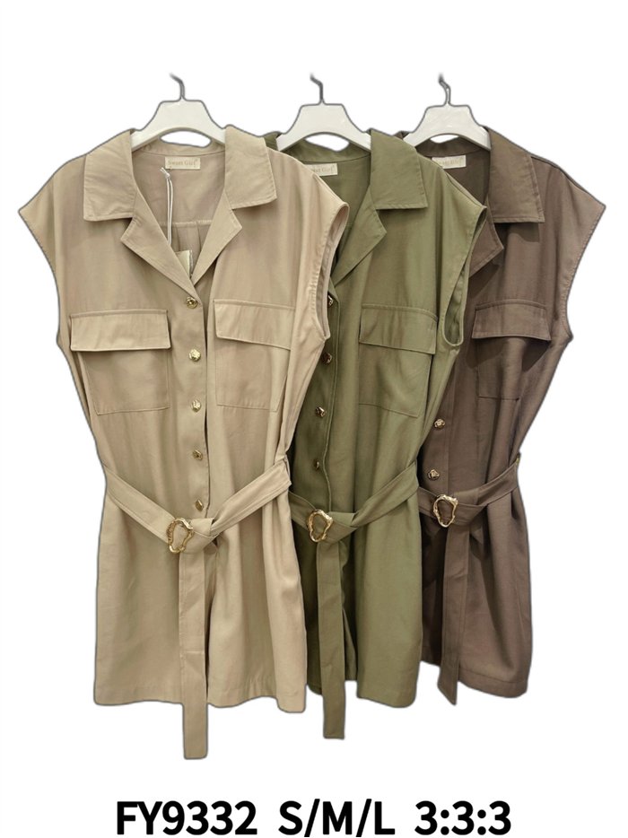 Mono corto safari con cinturón