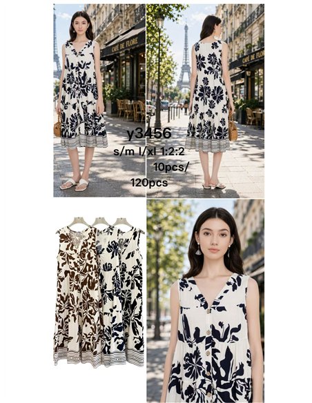 robe midi fleurie sans manches