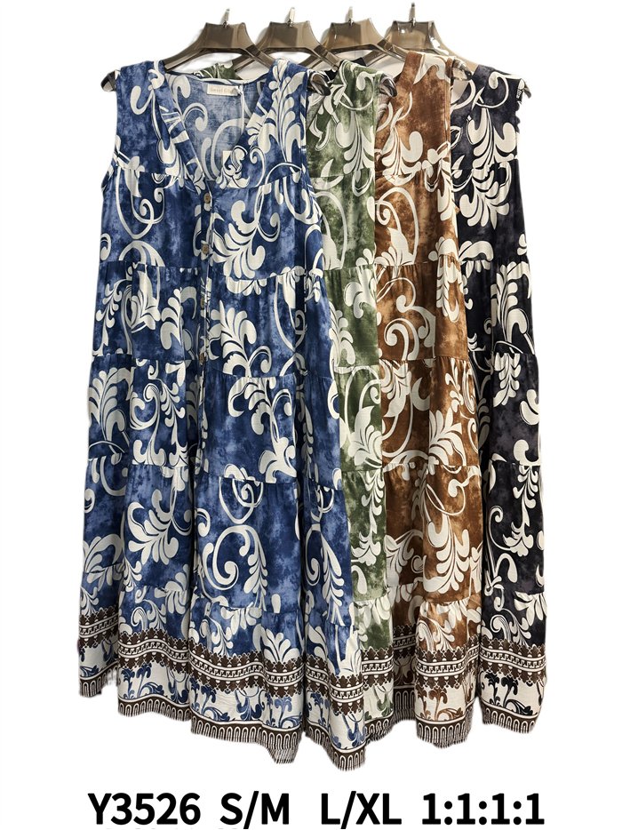 Robe midi bohème à col en V