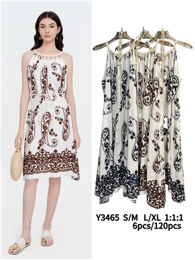 Vestido corto estampado cachemir 2