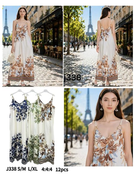 Palm print maxi dress