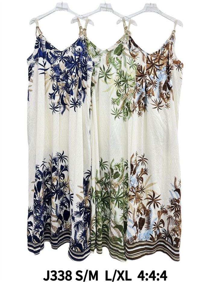 Palm print maxi dress