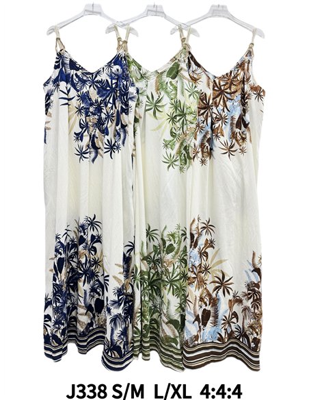 Palm print maxi dress