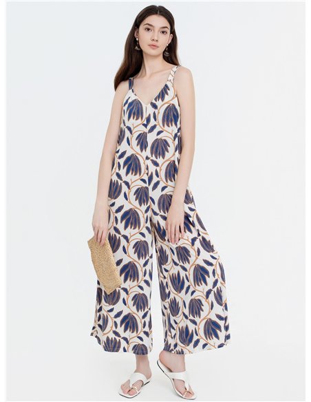 Mono largo lycra estampado hojas