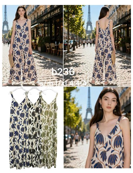 Mono largo lycra estampado hojas