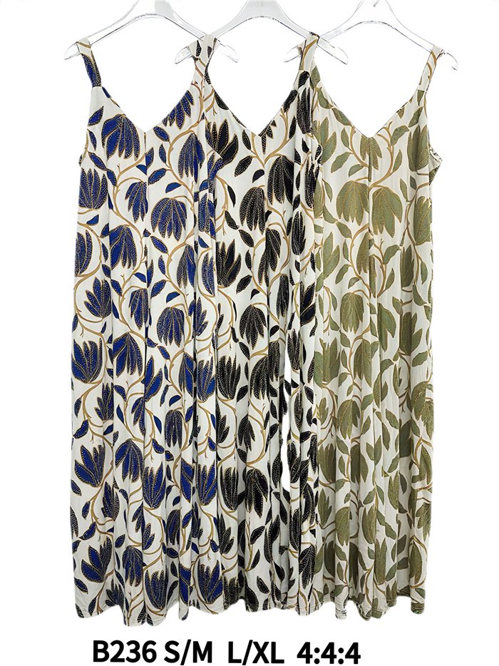 Mono largo lycra estampado hojas