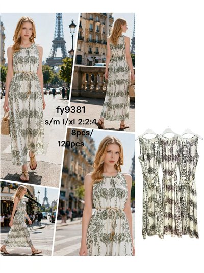 Vestido midi estampado botánico con cinturón 2