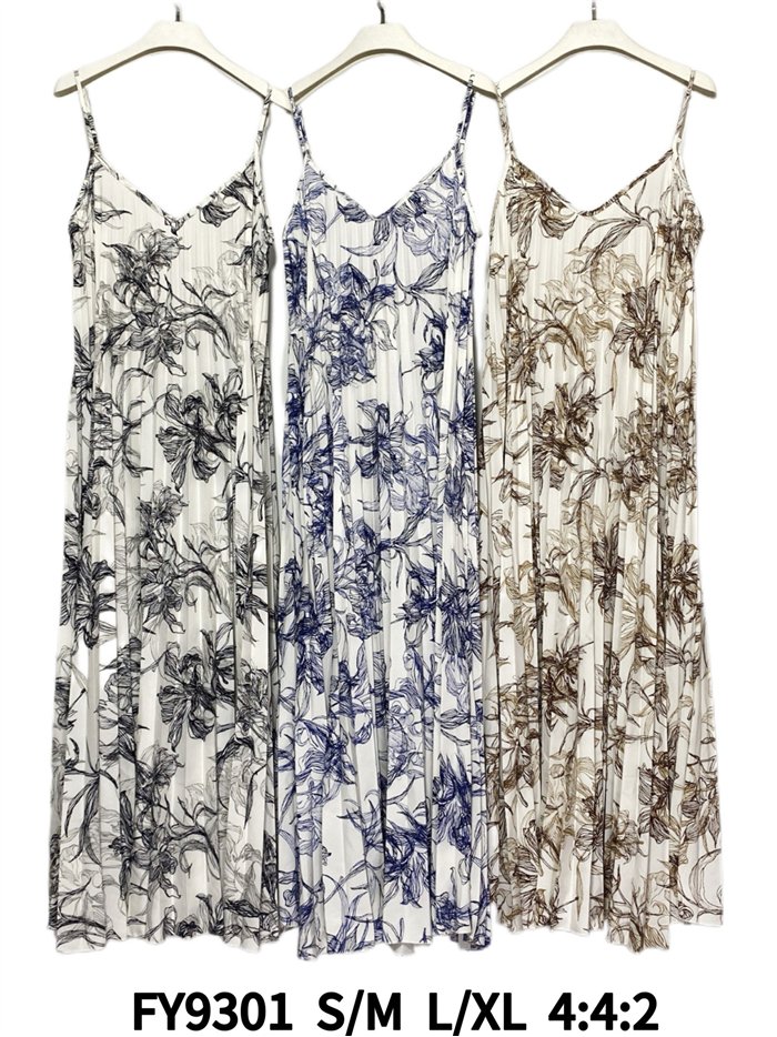 Vestido largo floral fluido