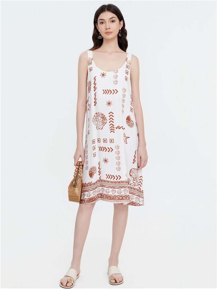 Vestido corto estampado marinero