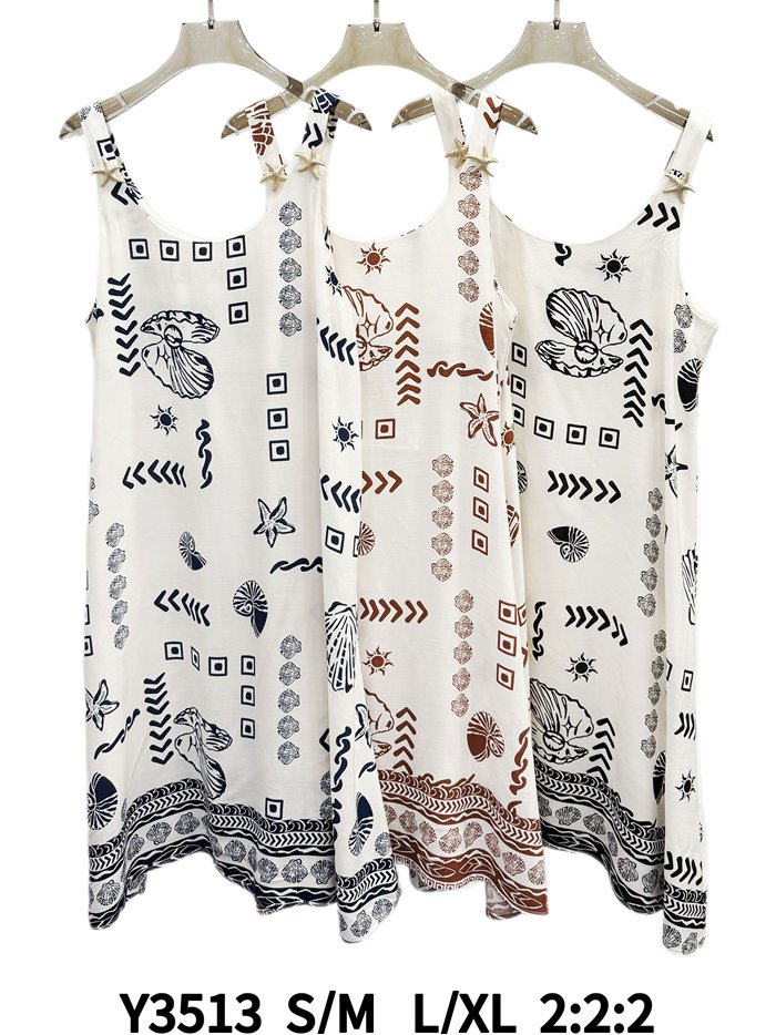 Vestido corto estampado marinero