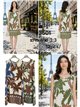 Tropical leaf mini dress